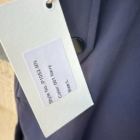 NWT Paskho Spotlight Minimalist Travel Pants Lightweight Drawstring Waist L Navy - Picture 4 of 9